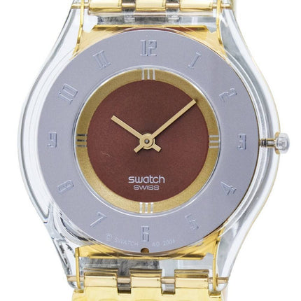 Swatch hud Tri Gold kvarts SFK240A kvinders Watch