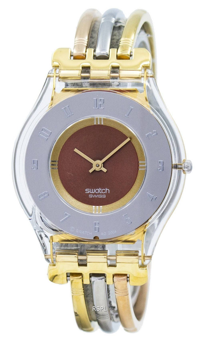 Swatch hud Tri Gold kvarts SFK240A kvinders Watch
