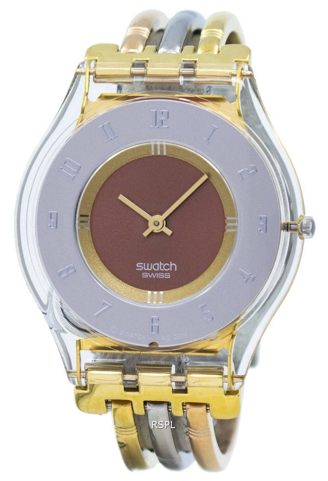 Swatch hud Tri Gold kvarts SFK240B kvinders Watch