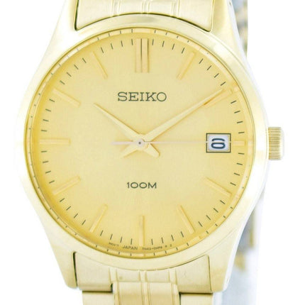 Seiko Quartz Analog guld Tone SGEF04 SGEF04P1 SGEF04P Herreur