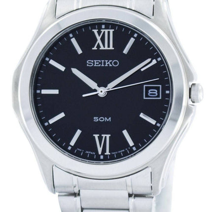 Seiko Quartz Analog sort urskive SGEF21 SGEF21P1 SGEF21P Herreur