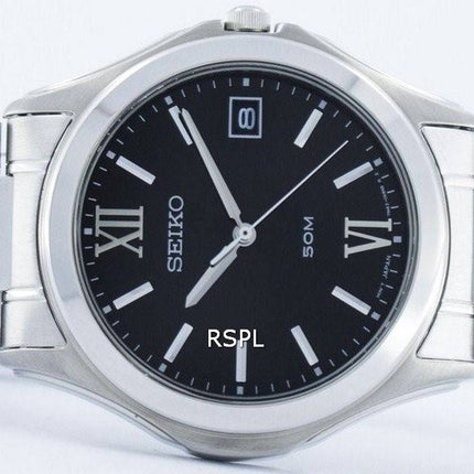 Seiko Quartz Analog sort urskive SGEF21 SGEF21P1 SGEF21P Herreur
