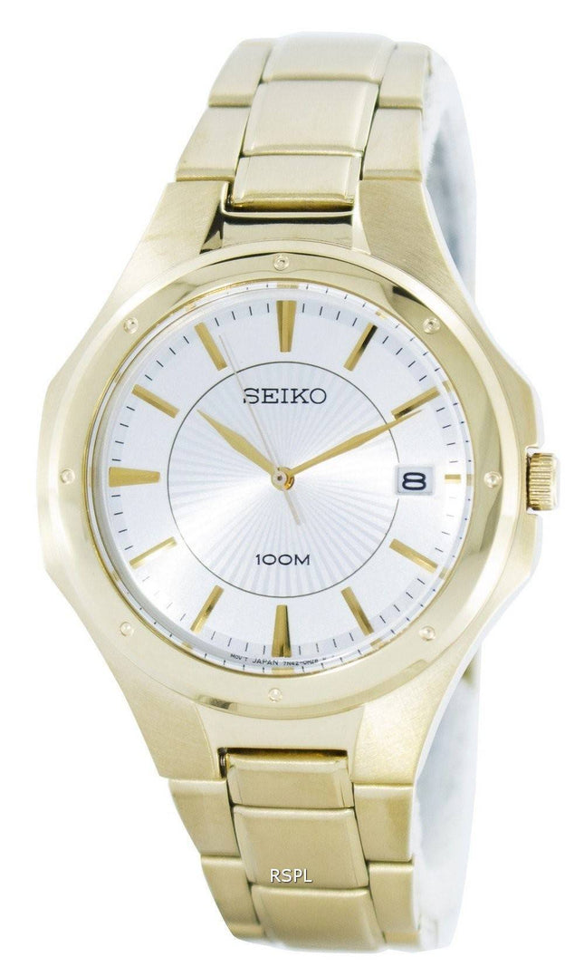 Seiko Quartz Analog guld Tone SGEF64 SGEF64P1 SGEF64P Herreur