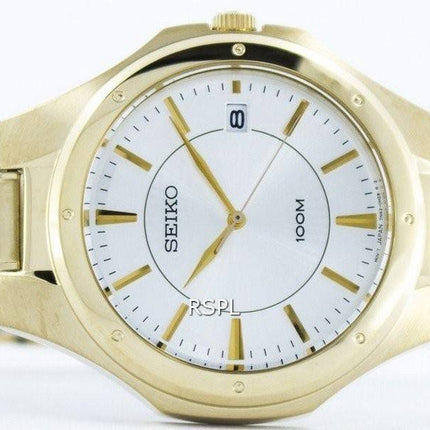 Seiko Quartz Analog guld Tone SGEF64 SGEF64P1 SGEF64P Herreur