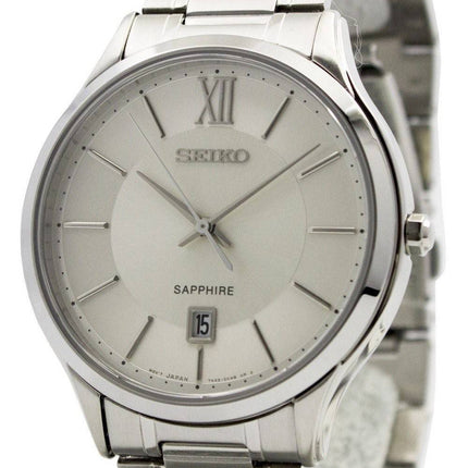 Seiko Quartz safir glas sølv Dial SGEH51P1 SGEH51P Herreur
