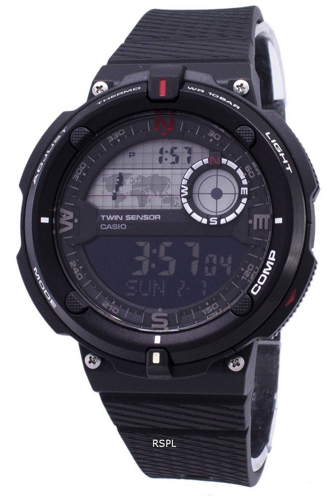 Casio udendørs SGW-600H-1B Twin Sensor Digital kvarts Herreur