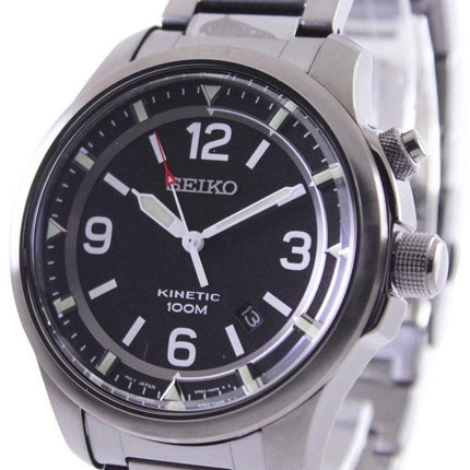 Seiko Neo Sports Kinetic 100M sort urskive SKA687 SKA687P1 SKA687P Herreur