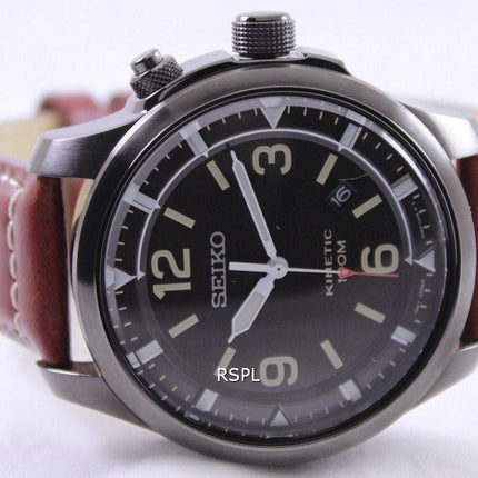Seiko Neo Sports Kinetic 100M sort urskive SKA691 SKA691P1 SKA691P Herreur