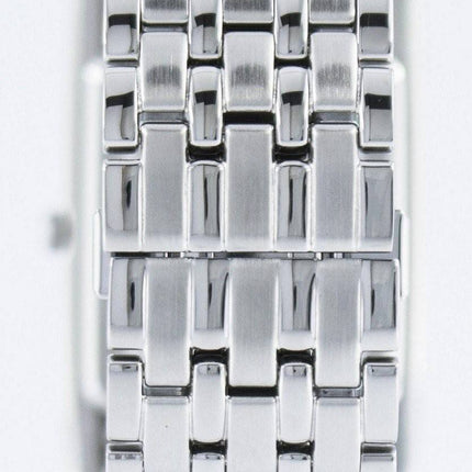 Seiko stilfulde rektangulære kvarts analoge SKP357 SKP357P1 SKP357P Herreur