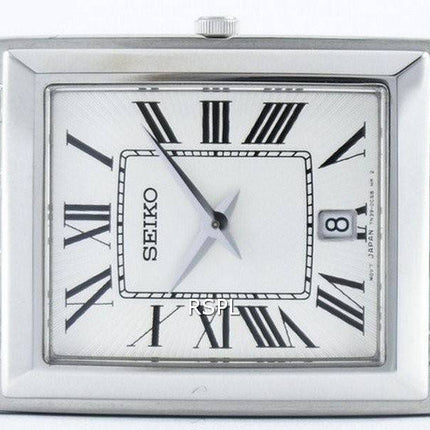 Seiko stilfulde rektangulære kvarts analoge SKP357 SKP357P1 SKP357P Herreur