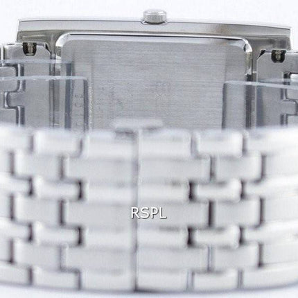 Seiko stilfulde rektangulære kvarts analoge SKP357 SKP357P1 SKP357P Herreur