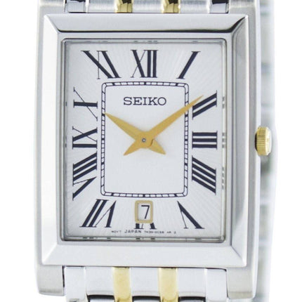 Seiko stilfulde rektangulære kvarts analoge SKP359 SKP359P1 SKP359P Herreur