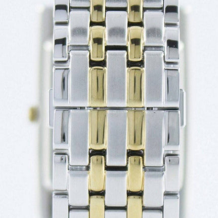 Seiko stilfulde rektangulære kvarts analoge SKP359 SKP359P1 SKP359P Herreur
