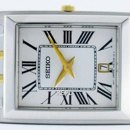 Seiko stilfulde rektangulære kvarts analoge SKP359 SKP359P1 SKP359P Herreur