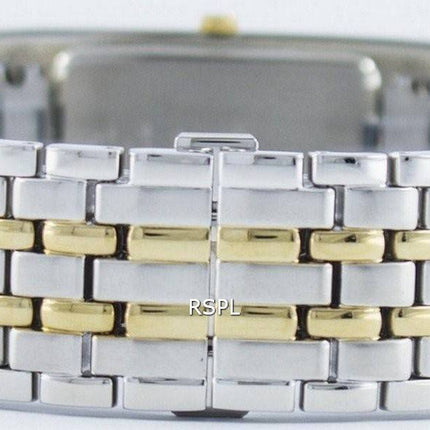Seiko stilfulde rektangulære kvarts analoge SKP359 SKP359P1 SKP359P Herreur