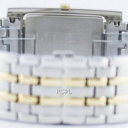 Seiko stilfulde rektangulære kvarts analoge SKP359 SKP359P1 SKP359P Herreur
