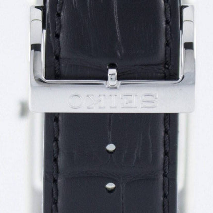 Seiko stilfulde rektangulære kvarts analoge SKP361 SKP361P1 SKP361P Herreur
