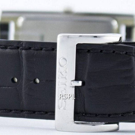 Seiko stilfulde rektangulære kvarts analoge SKP361 SKP361P1 SKP361P Herreur