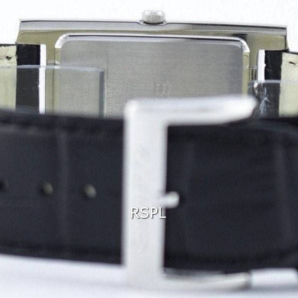 Seiko stilfulde rektangulære kvarts analoge SKP361 SKP361P1 SKP361P Herreur