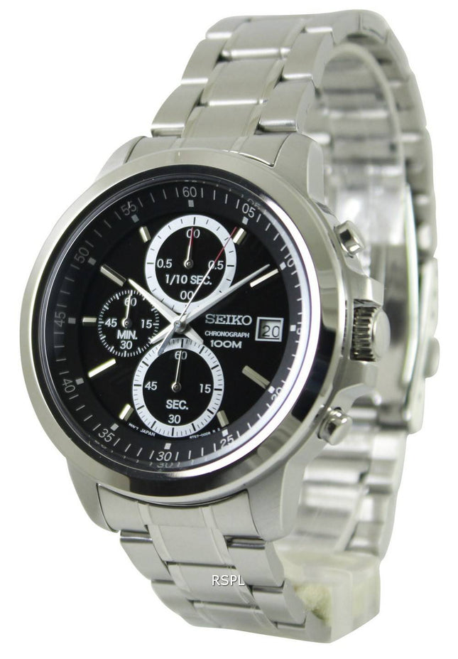 Seiko Chronograph Quartz Black Dial SKS445P1 SKS445P SKS445