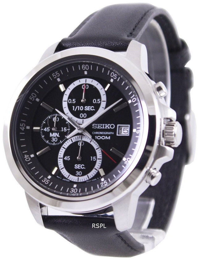 Seiko Chronograph 100M sort urskive SKS445P2 Herreur