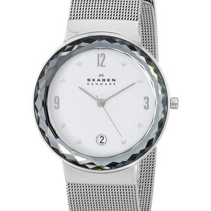Skagen Leonora kvarts stål Mesh krystaller SKW2004 kvinders Watch