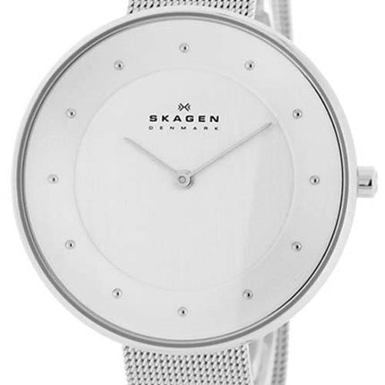 Skagen Gitte sølv urskive krystaller rustfrit stål SKW2140 kvinders ur
