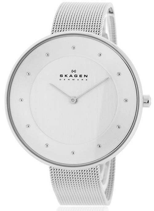 Skagen Gitte sølv urskive krystaller rustfrit stål SKW2140 kvinders ur
