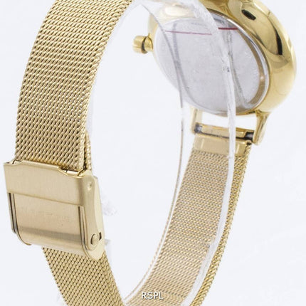 Skagen Anita guld Tone Mesh armbånd krystalliseret SKW2150 kvinders ur