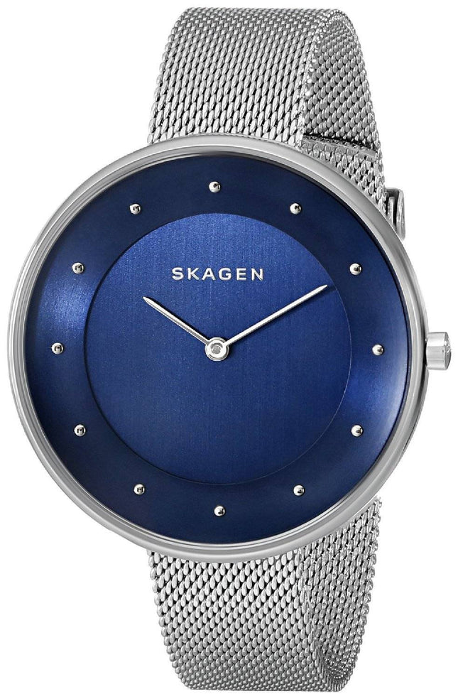 Skagen Gitte blå urskive rustfrit stål Mesh armbånd SKW2293 kvinders ur