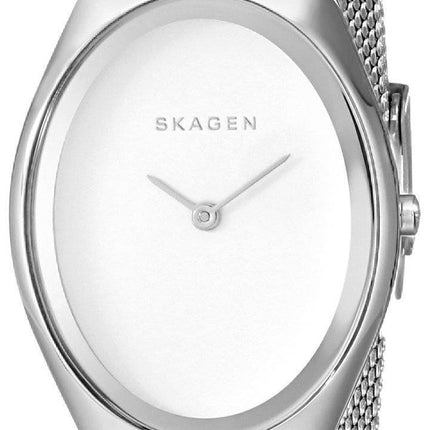 Skagen Madsen mat sølv Dial rustfrit stål Mesh armbånd SKW2297 kvinders ur
