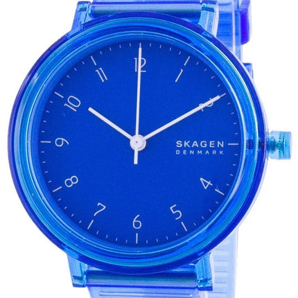 Skagen Aaren blå urskive polyuretan rem kvarts SKW2855 kvinders ur