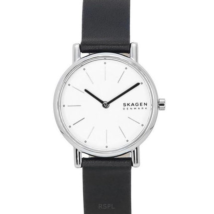 Skagen Signatur Lille Læderrem Hvid Urskive Kvarts SKW3120 Dameur