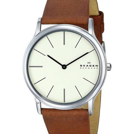 Skagen Theodor kvarts rustfrit stål Beige Dial SKW6083 Herreur