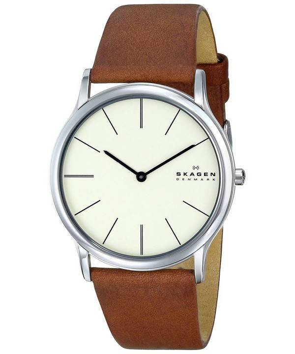 Skagen Theodor kvarts rustfrit stål Beige Dial SKW6083 Herreur