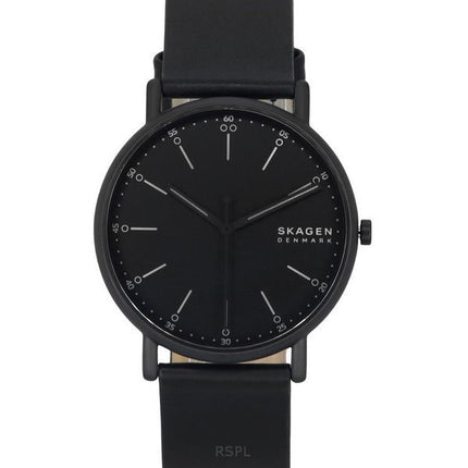 Skagen Signatur Læderrem Black Dial Quartz SKW6902 Herreur