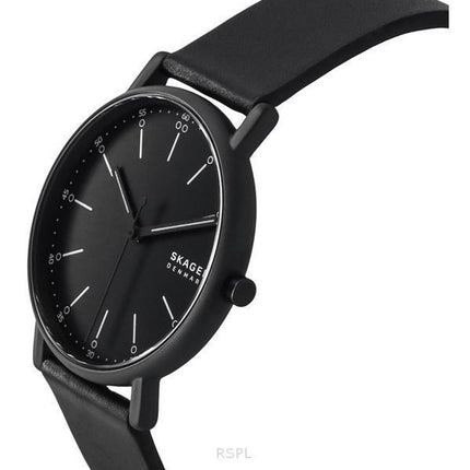 Skagen Signatur Læderrem Black Dial Quartz SKW6902 Herreur