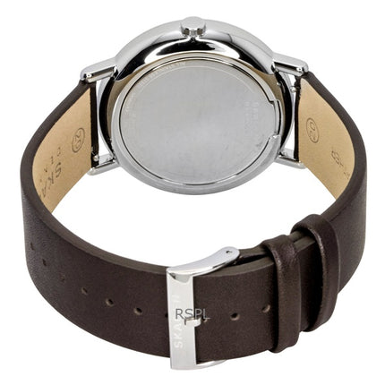 Skagen Signatur læderrem multifunktion grå urskive kvarts SKW6941 herreur