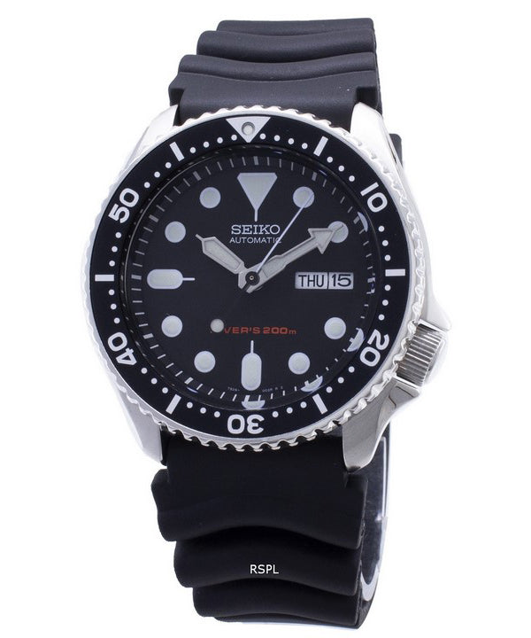 Renoveret Seiko automatisk dykkerur SKX007 SKX007K1 SKX007K gummibånd herreur