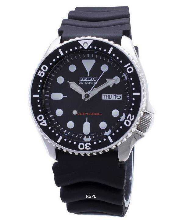 Renoveret Seiko automatisk dykkerur SKX007 SKX007K1 SKX007K gummibånd herreur