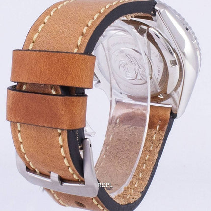 Seiko automatiske SKX009J1-LS17 dykkerens 200M Japan gjort brun læder rem Herreur