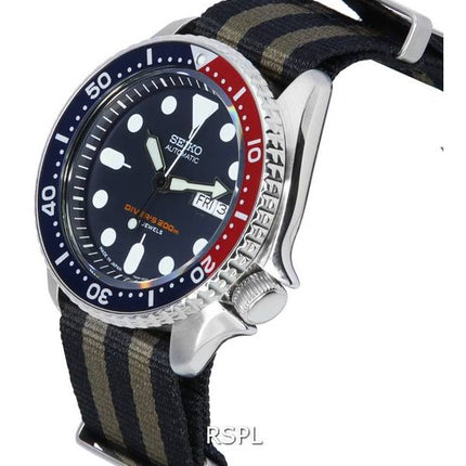 Seiko Blue Dial Automatic Diver's SKX009J1-var-NATO21 200M herreur