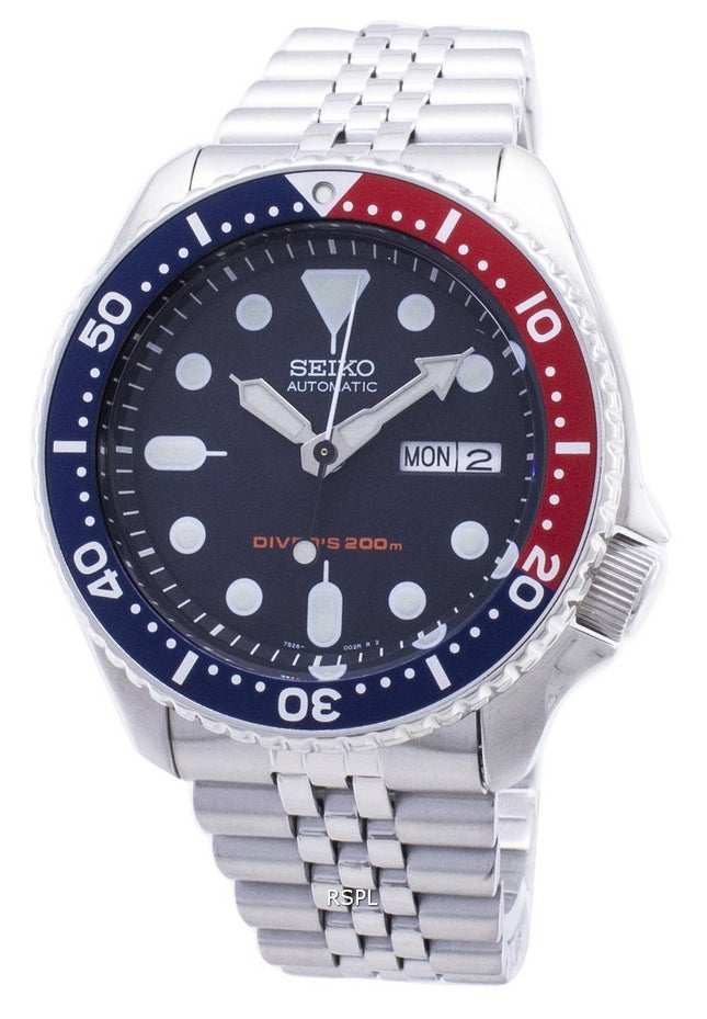 Renoveret Seiko automatisk dykkerur 200M jubilæumsrem SKX009K2 herreur