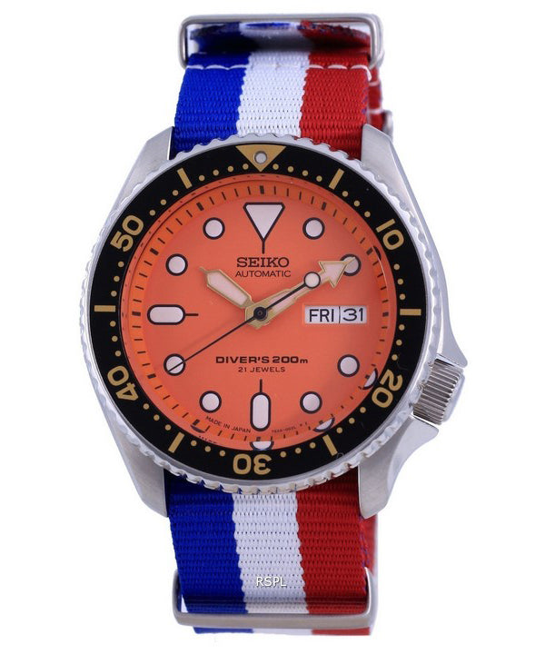 Seiko Automatic Diver's Japan Made Polyester SKX011J1-var-NATO25 200M Herreur