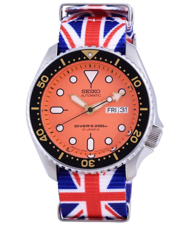 Seiko Automatic Diver's Japan Made Polyester SKX011J1-var-NATO28 200M Herreur