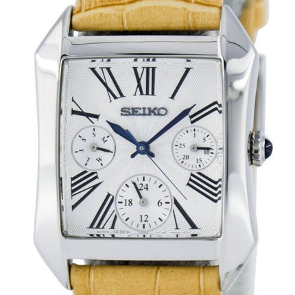 Seiko rektangulære multifunktions kvarts analoge SKY737P2 kvinders Watch