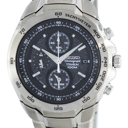 Seiko Titanium Chronograph Quartz Alarm Tachymeter SNAB91 SNAB91P1 SNAB91P Herreur