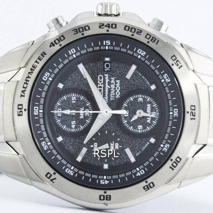 Seiko Titanium Chronograph Quartz Alarm Tachymeter SNAB91 SNAB91P1 SNAB91P Herreur