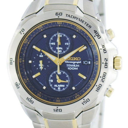Seiko Titanium Chronograph Quartz Alarm Tachymeter SNAB93 SNAB93P1 SNAB93P Herreur