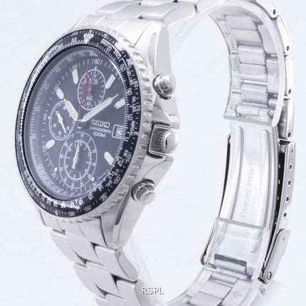 Renoveret Seiko Flightmaster Pilot slide rule kronograf SND253 SND253P1 SND253P herreur